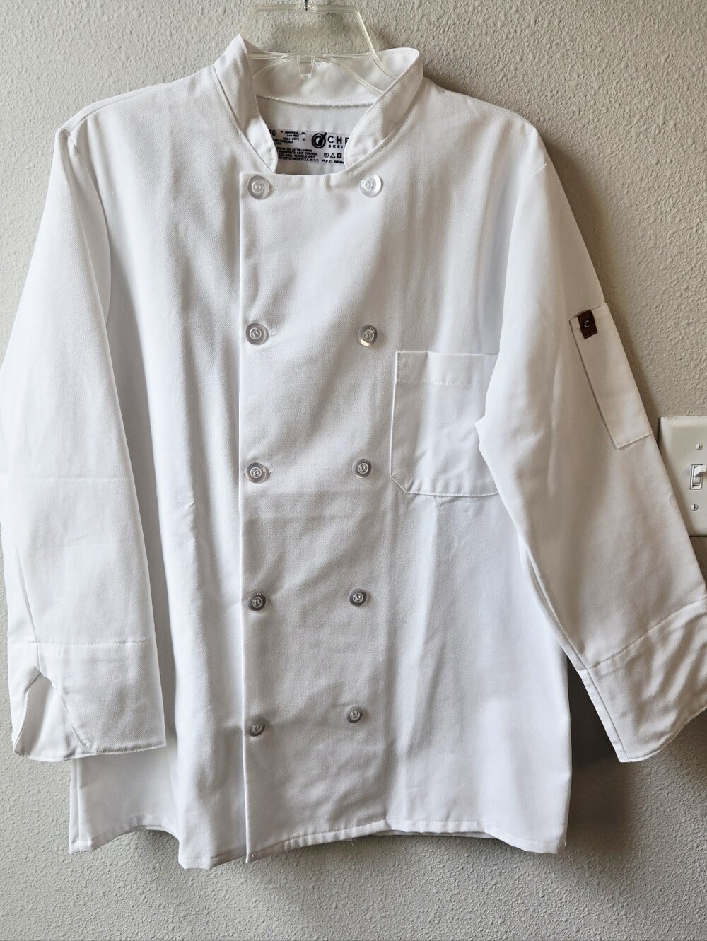 Classic White Double-Breasted Chef Jacket